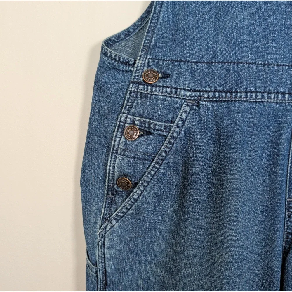 Vintage Old Navy 90s Y2K Blue Denim Overalls Bibs Size Small Jean Carpenter Bib